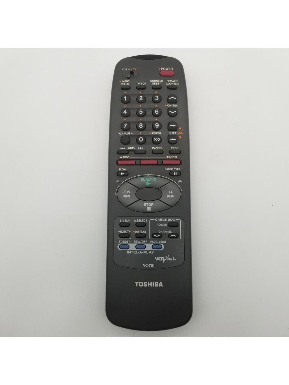 Toshiba Genuine VC-761 Remote Control VCR Plus Tested - Fast Shipping
